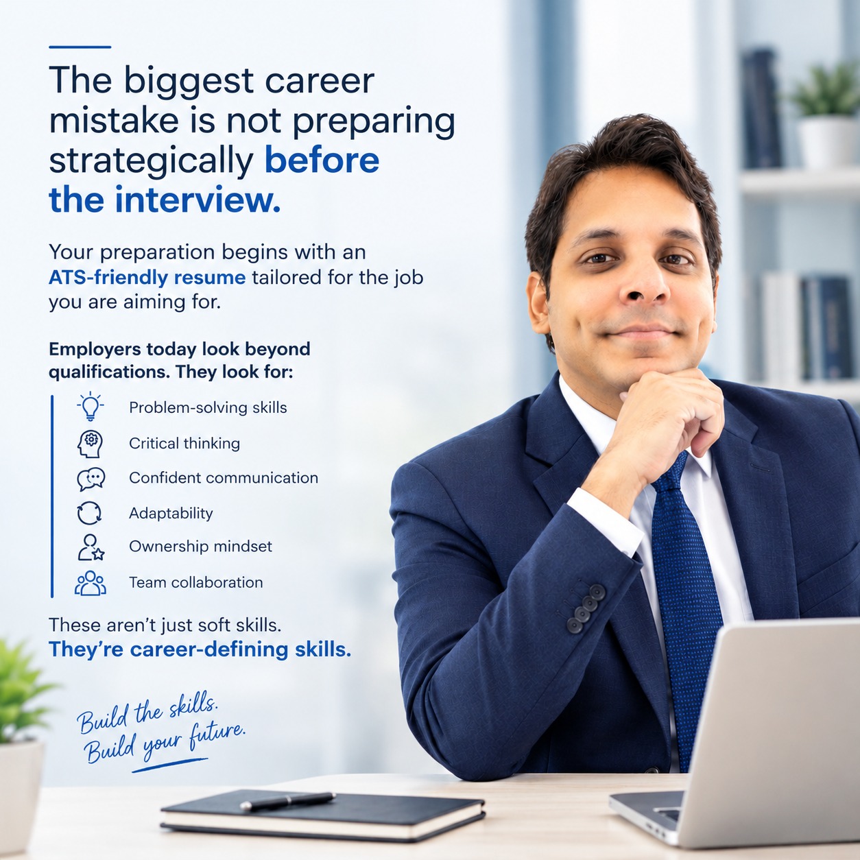 Ankit Tibrewal’s message about strategic interview preparation, ATS-friendly resumes and career-defining skills.